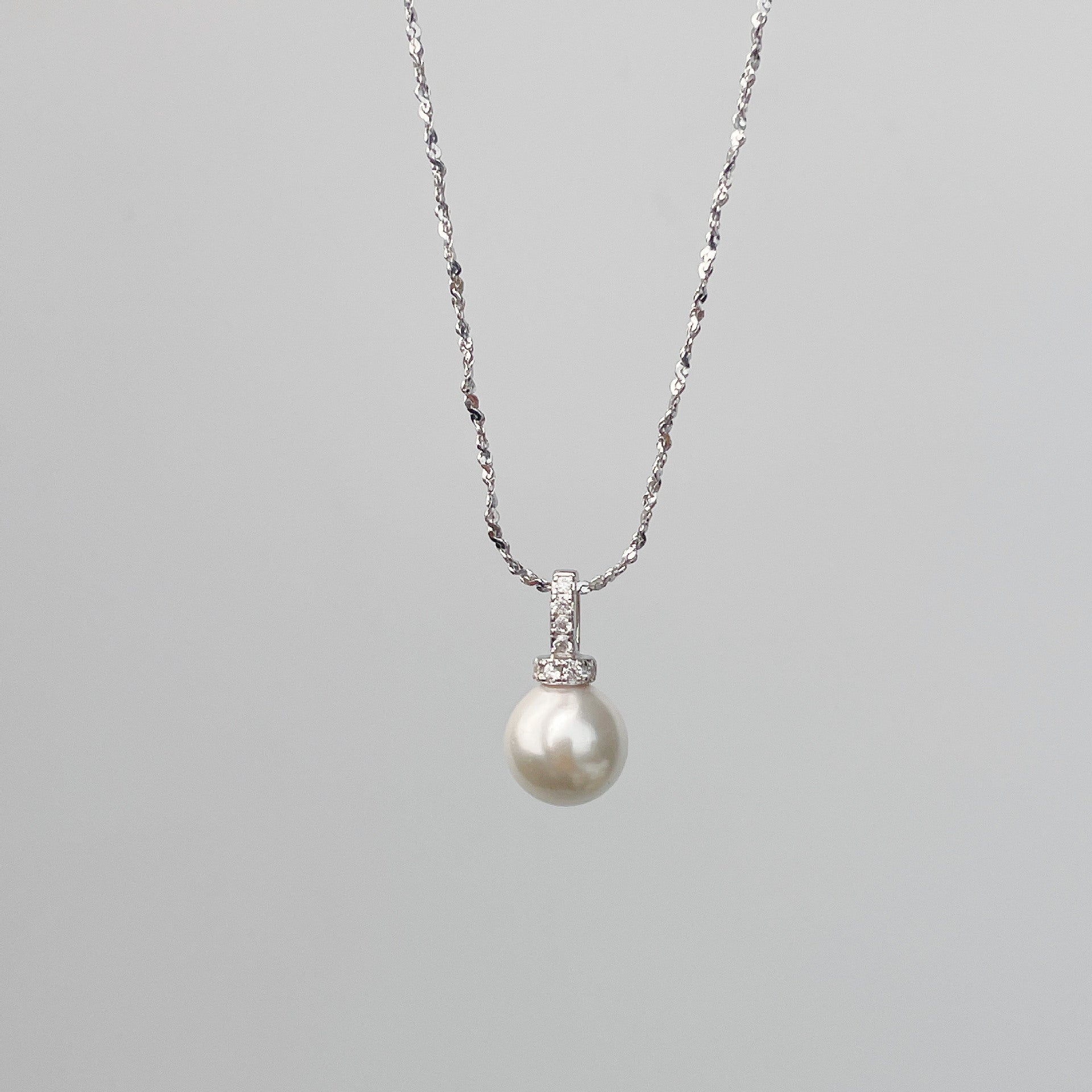 S925 sterling silver pearl necklace