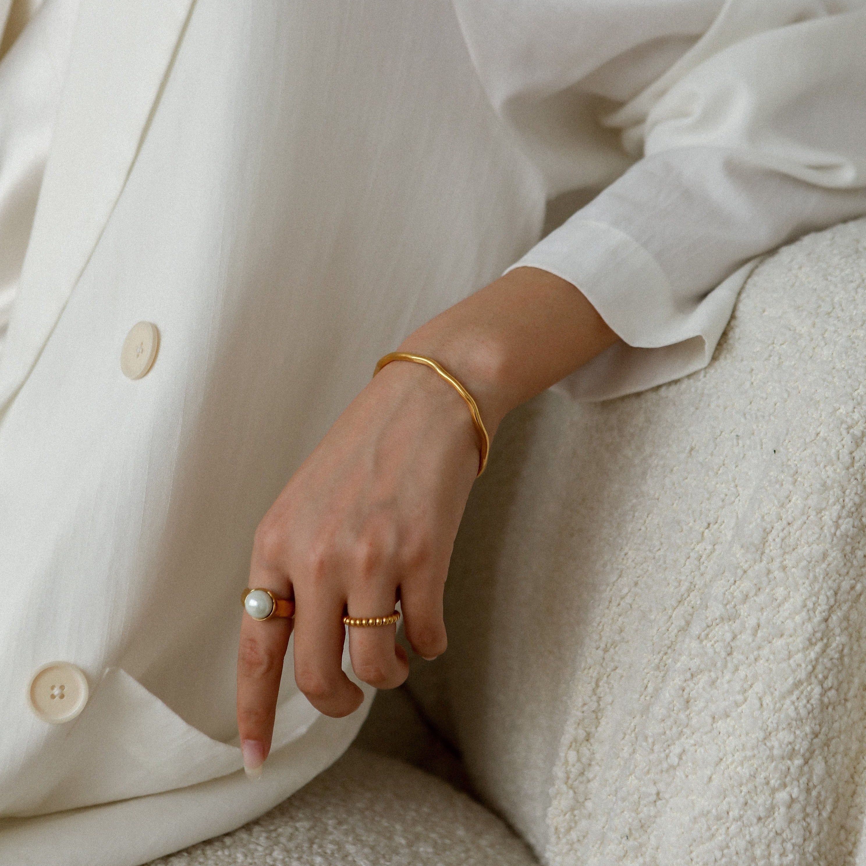 Vintage Pearl Signet Ring