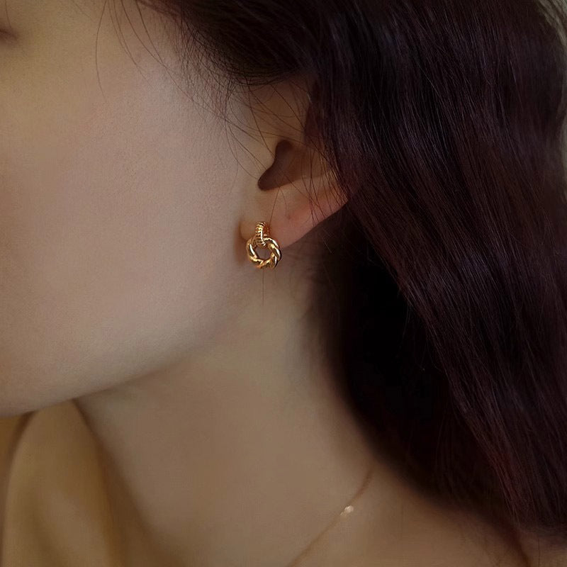 925 sterling silver earrings - rose golden