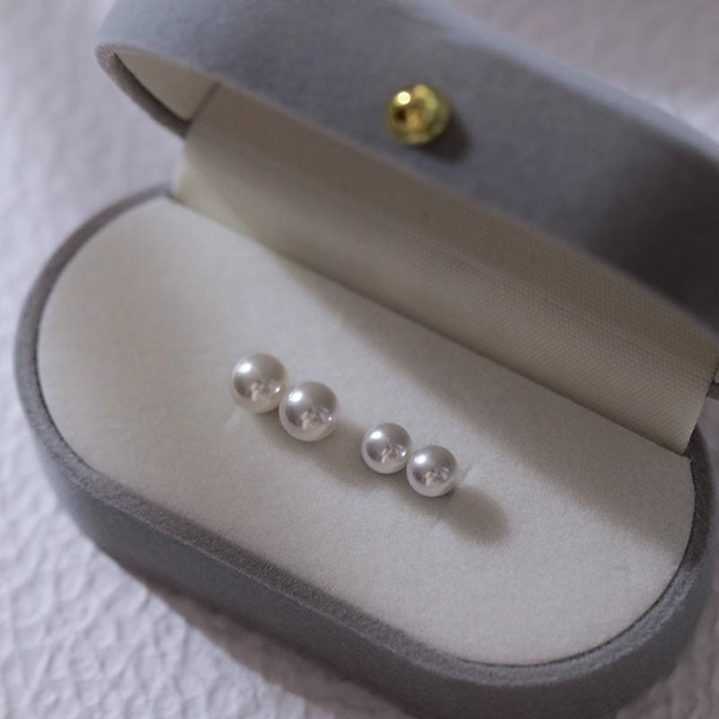 999 Silver Imitation Pearl Earrings - Silvery