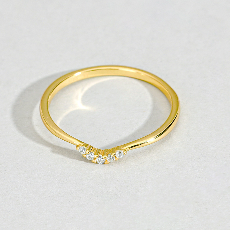 925 sterling silver ring - golden