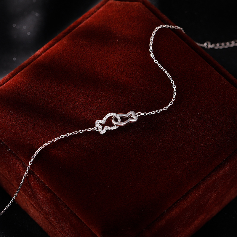925 sterling silver ankle chain - silvery