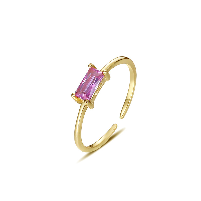 925 Sterling Silver Square Cubic Zirconia Ring