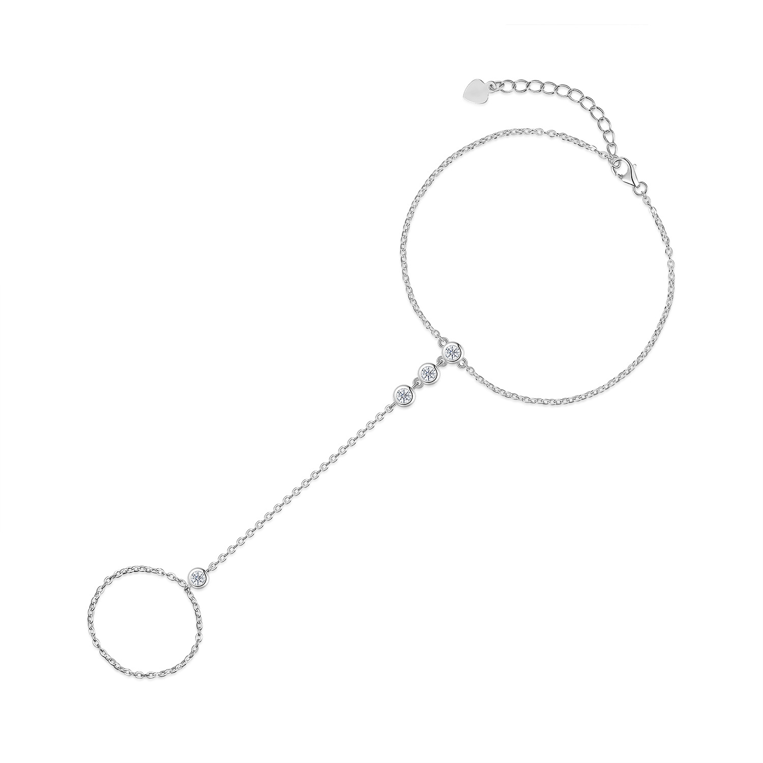 Non-fading S925 Silver Stackable Moissanite Bracelet