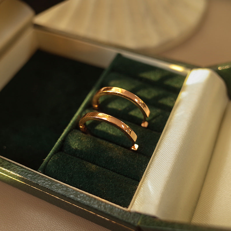 925 sterling silver earrings - champagne golden