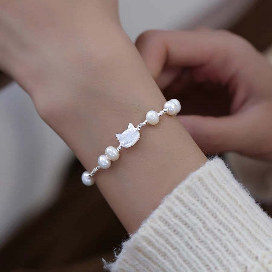 925 sterling silver freshwater pearl bracelet