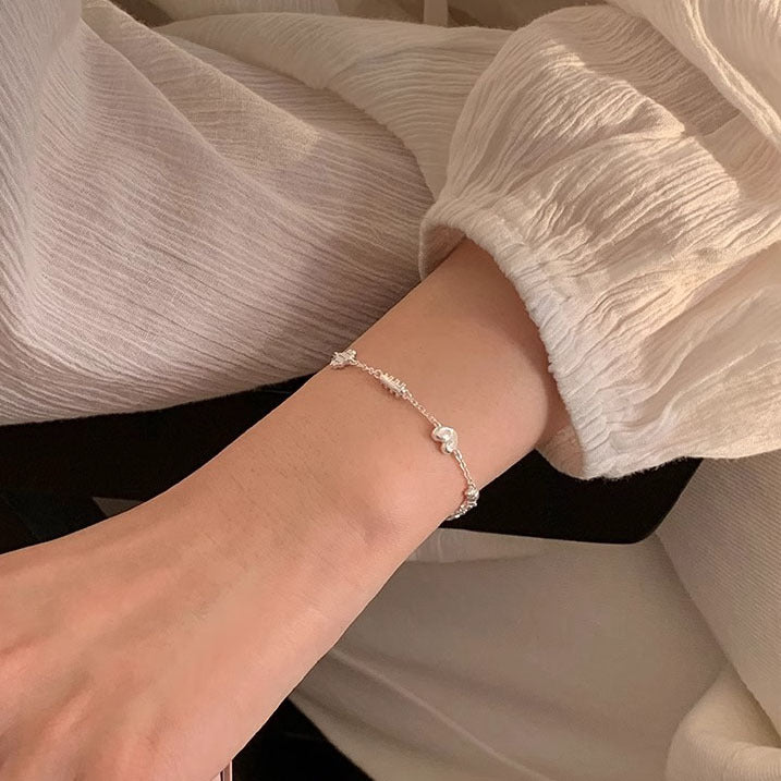 S925 Silver Bread Accessory Bracelet - Silvery