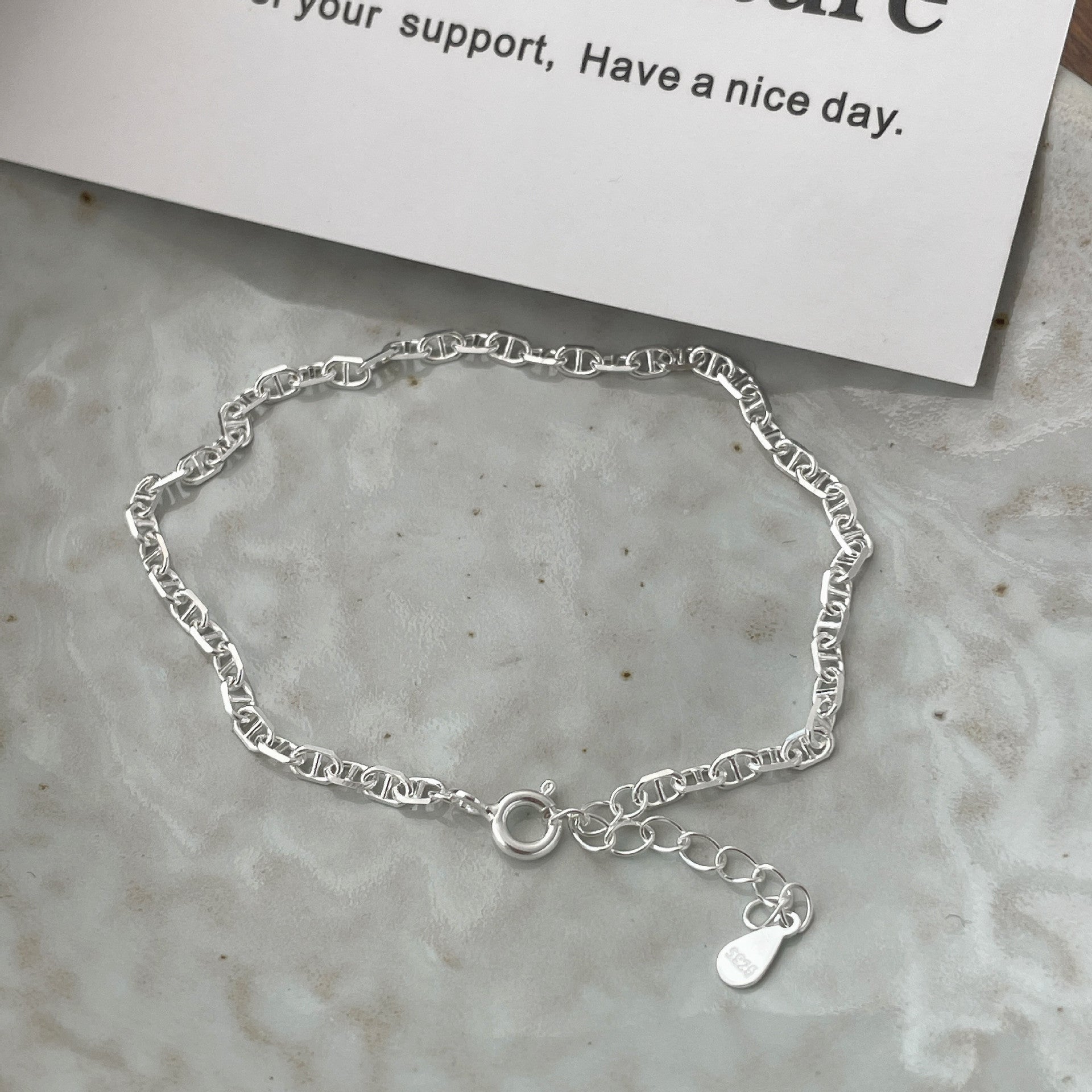 925 sterling silver bracelet - silvery