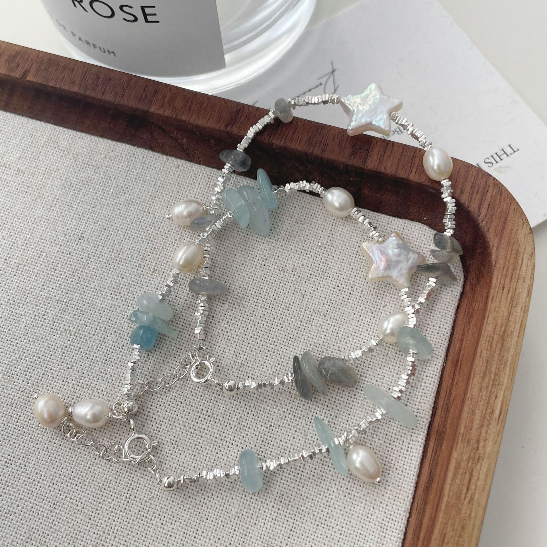 925 sterling silver pearl bracelet