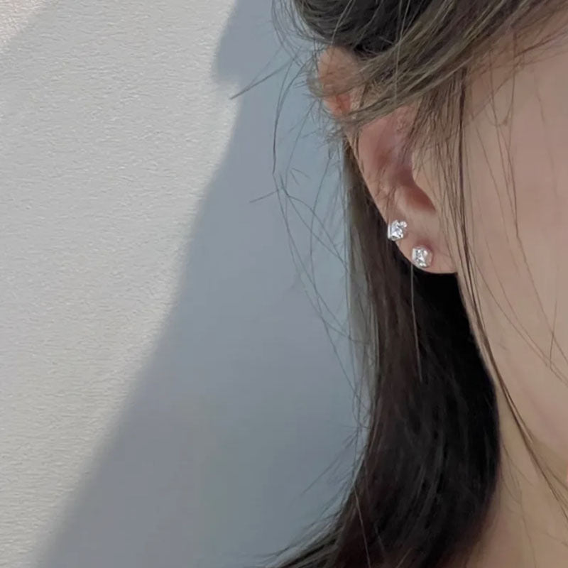 925 sterling silver irregular earrings