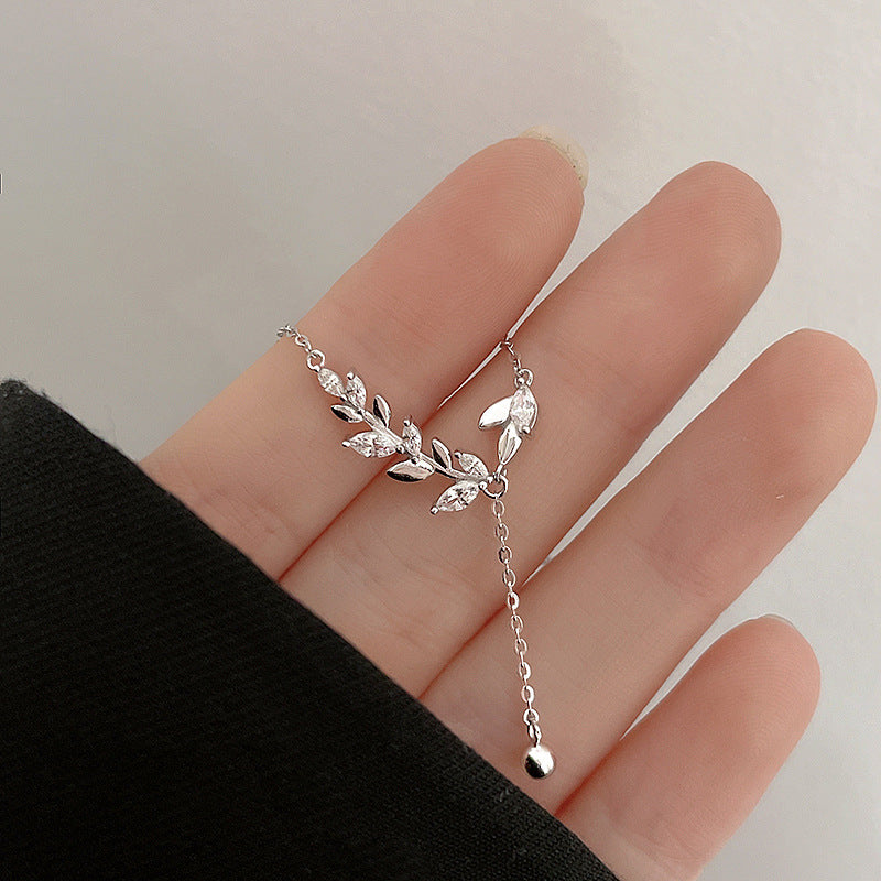 925 sterling silver wheat pendant necklace