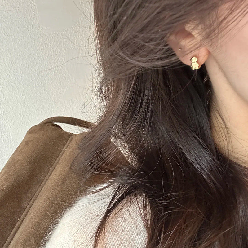 S925 sterling silver  earrings - golden
