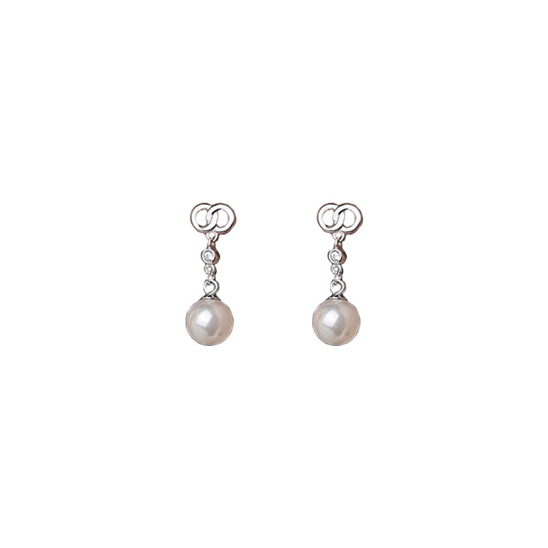 925 sterling silver pearl earrings