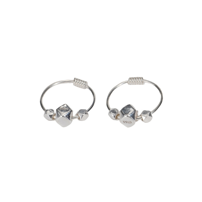 925 sterling silver earrings - silvery
