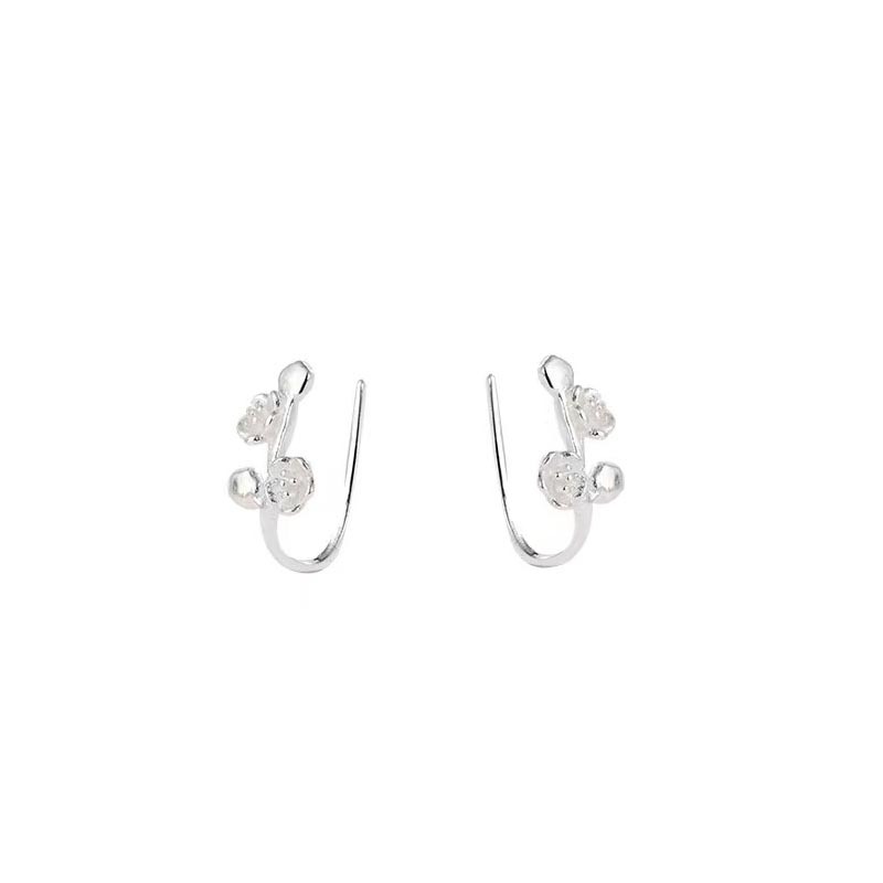 925 sterling silver earrings - silvery