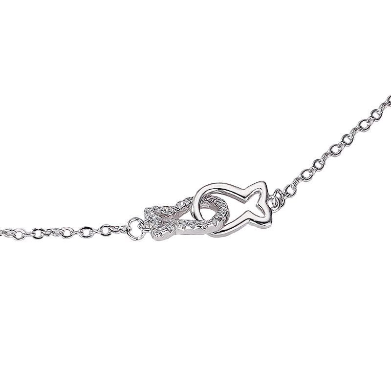 925 sterling silver ankle chain - silvery