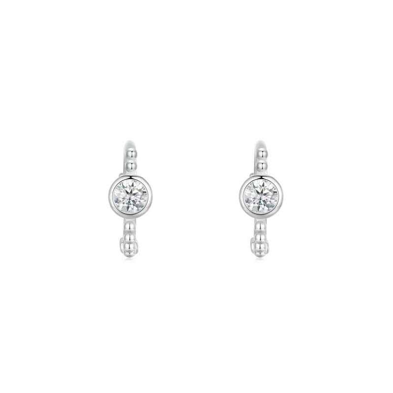 925 sterling silver earrings - silvery