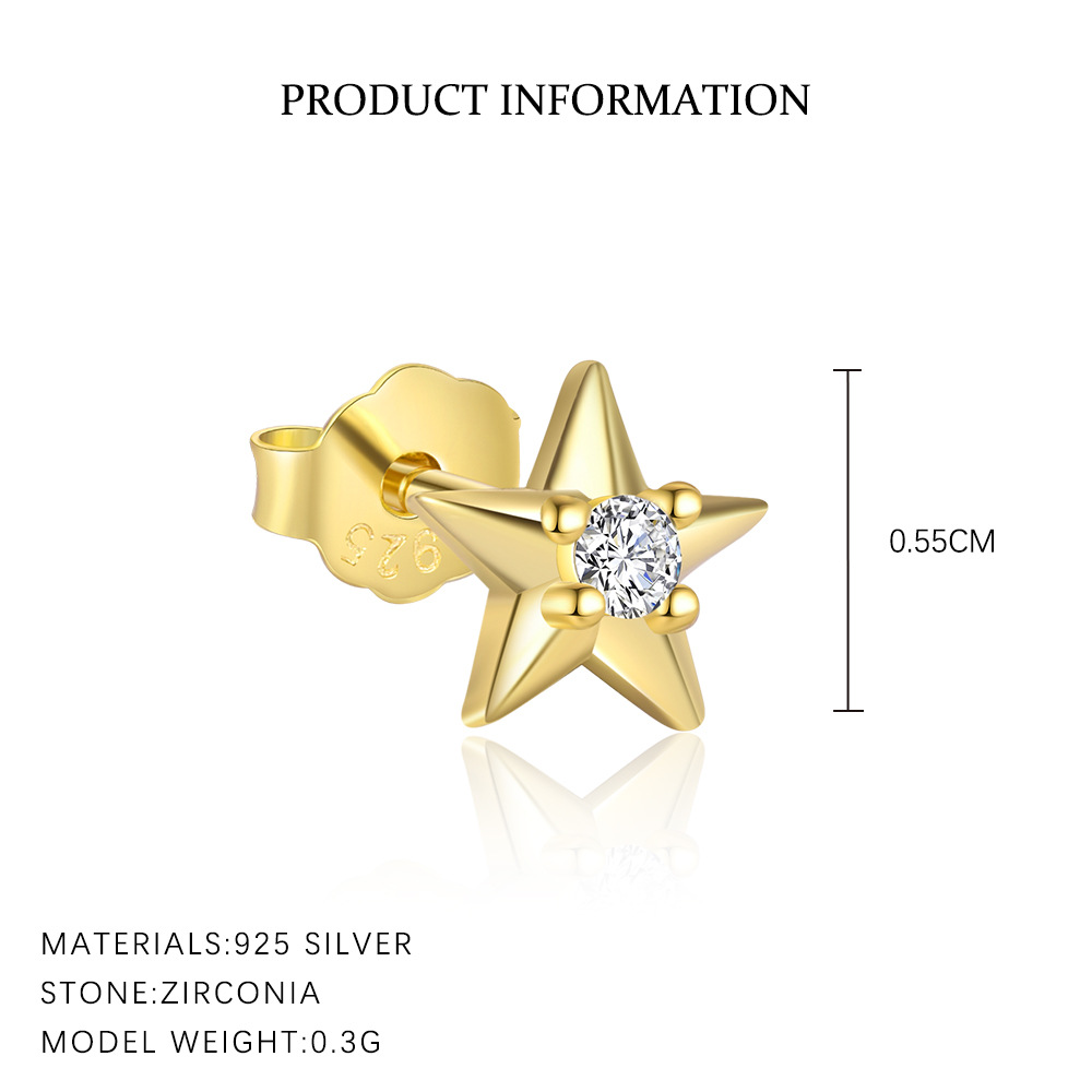 S925 Sterling Silver Ear Stud and Earring Set