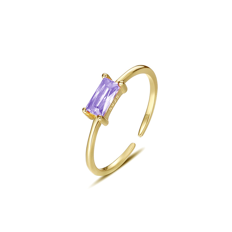 925 Sterling Silver Square Cubic Zirconia Ring