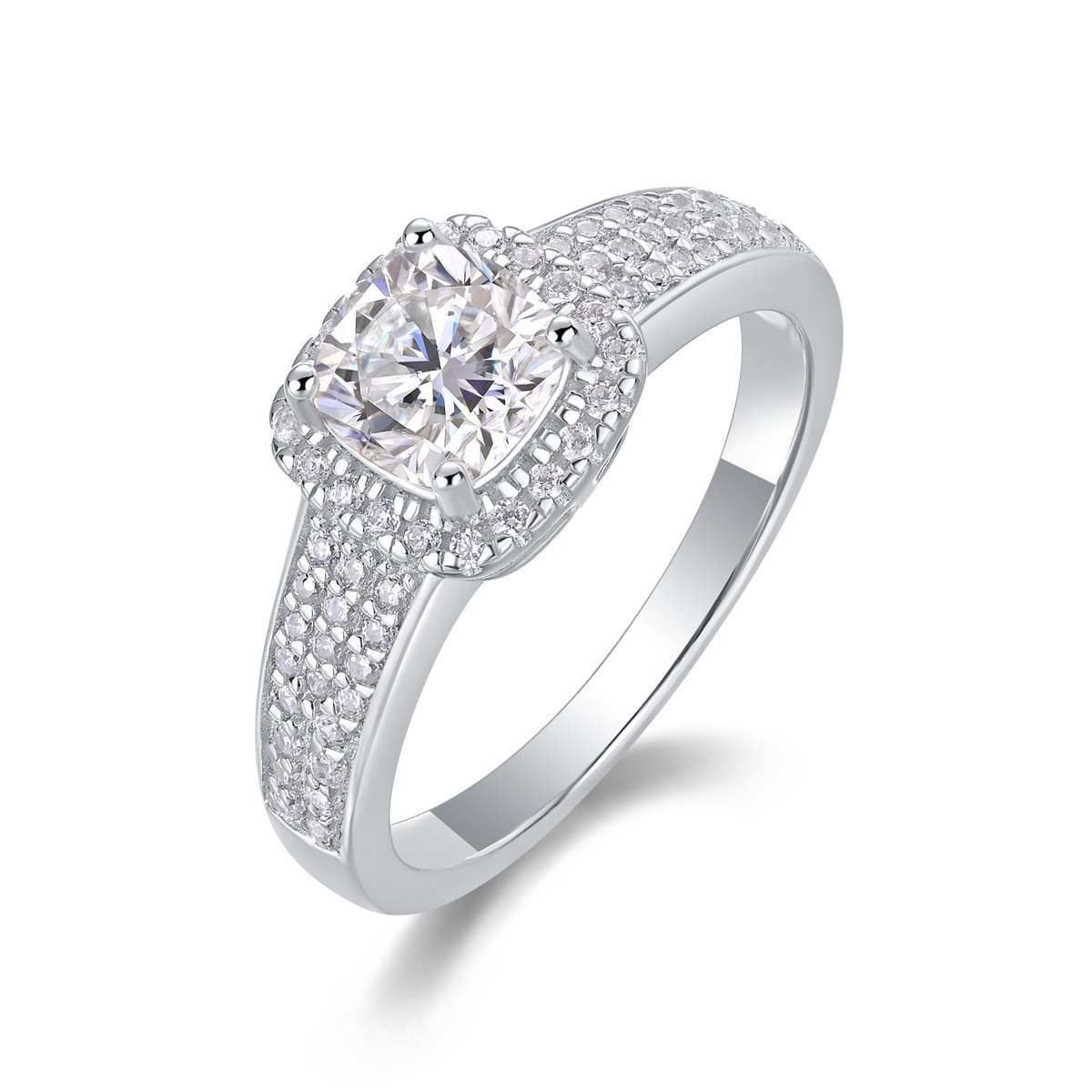 S925 Silver Moissanite Ring