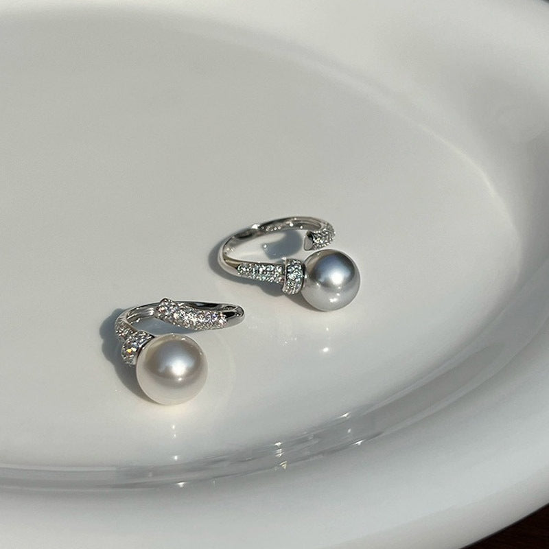 S925 sterling silver pearl ring