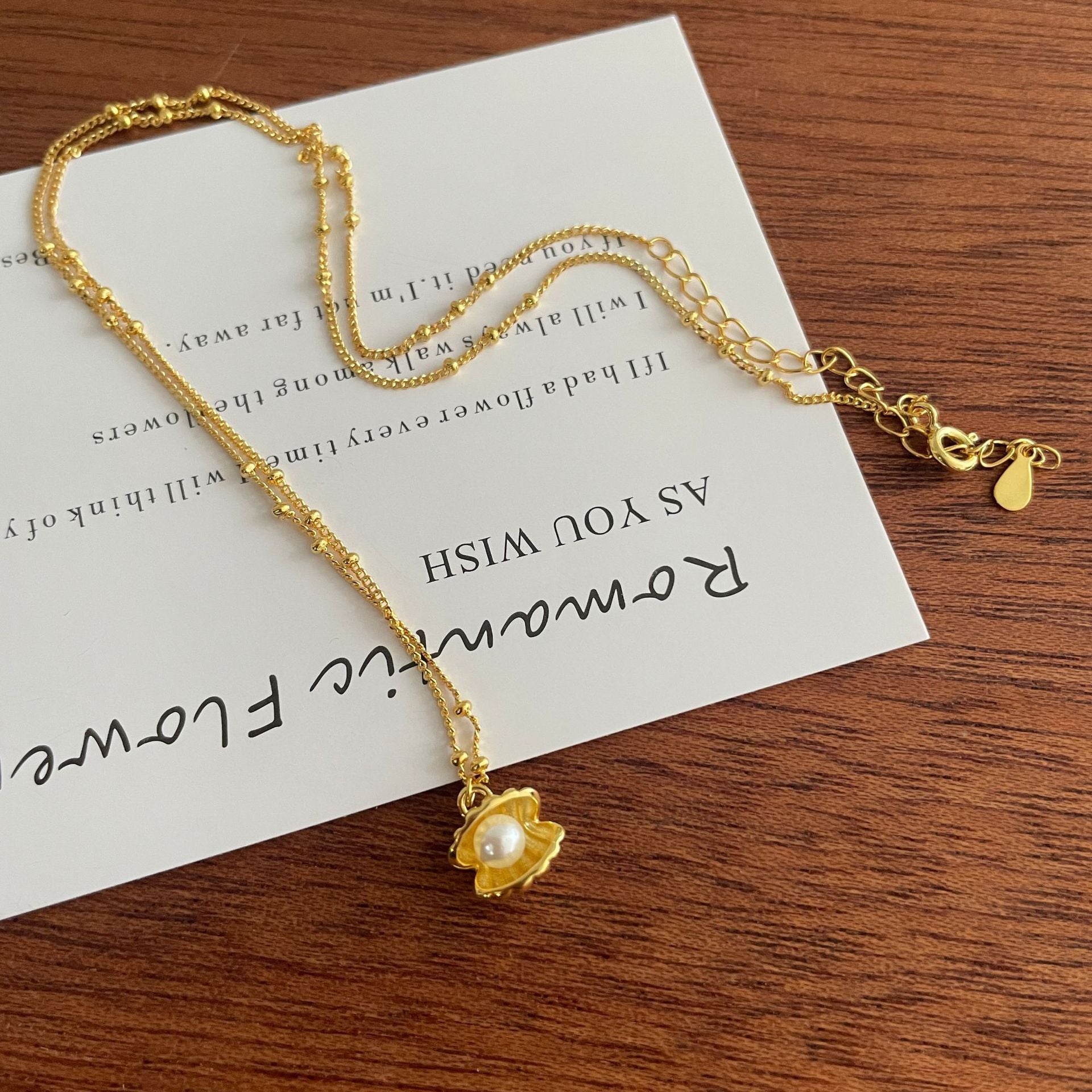 925 Silver Shell Pearl Necklace