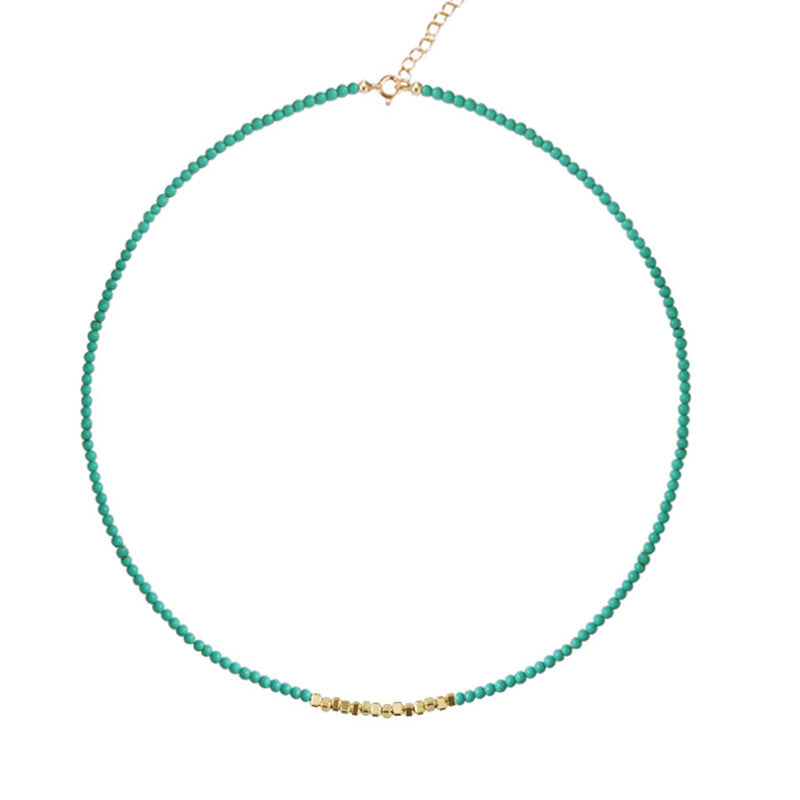 925 sterling silver turquoise necklace - golden
