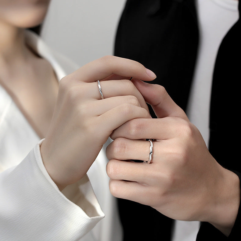 925 sterling silver couple ring for men and women