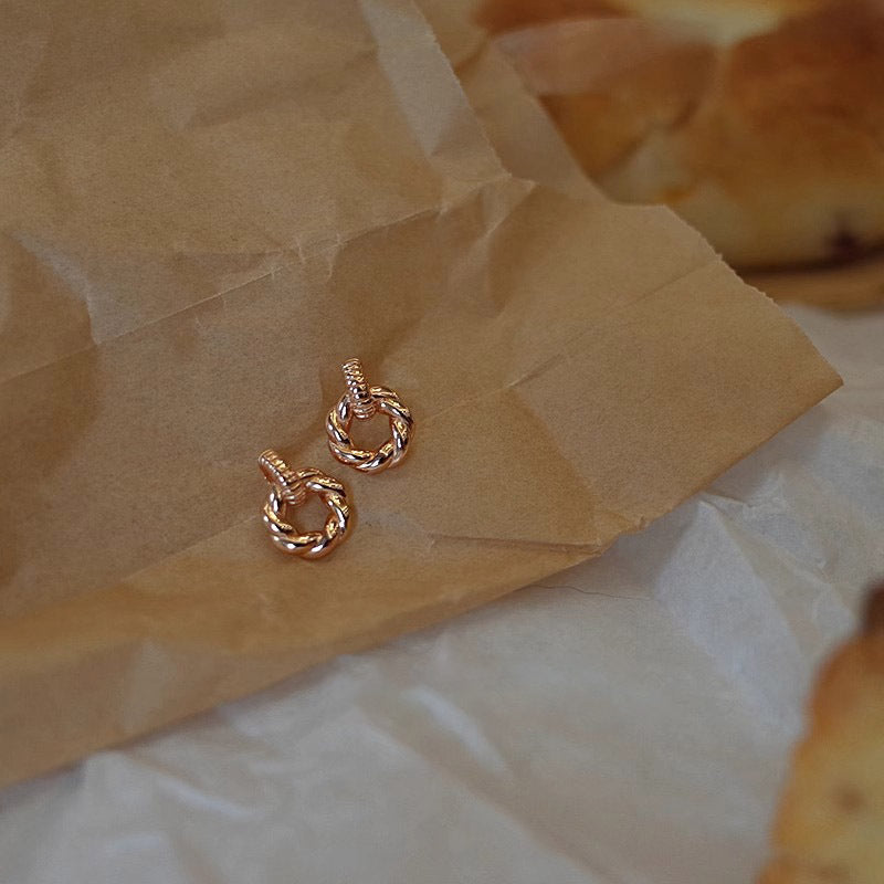 925 sterling silver earrings - rose golden