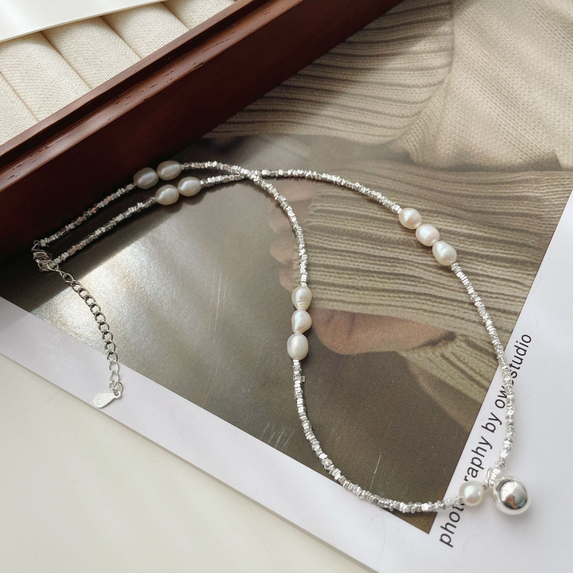 925 sterling silver freshwater pearl necklace