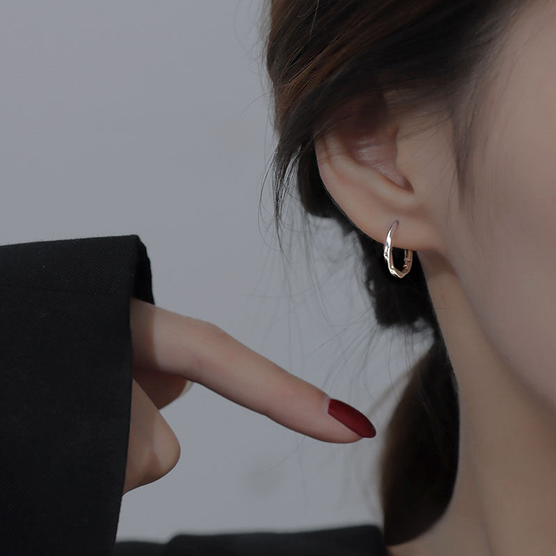 925 sterling silver circle earrings