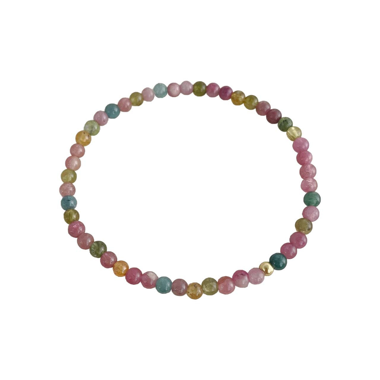S925 pure silver natural tourmaline colored bracelet