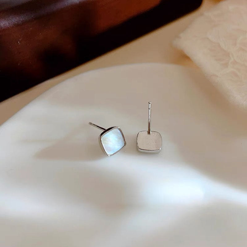 925 sterling silver square earrings