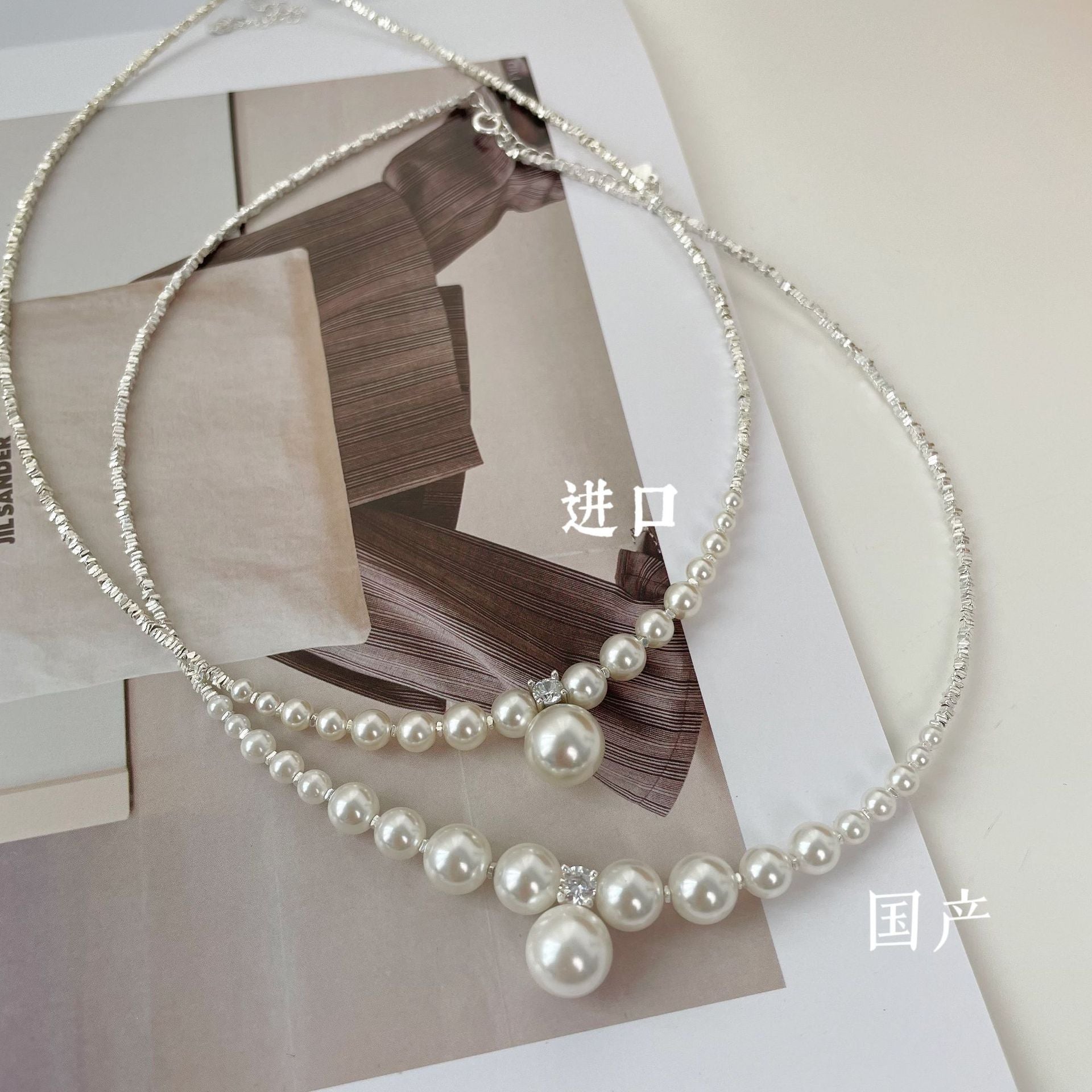 925 sterling silver pearl necklace