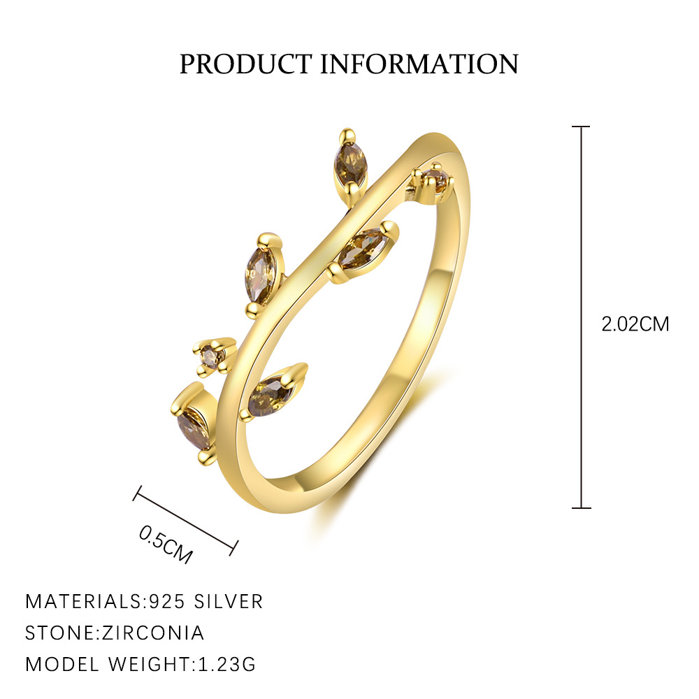 S925 Sterling Silver Open Ring with Colorful Sparkling Zirconia