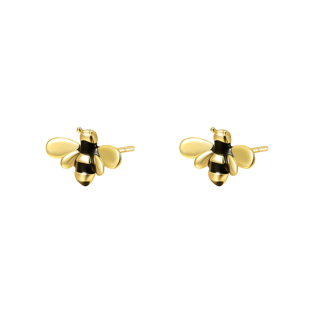 S925 Sterling Silver Small Stud Earrings with Colorful Cubic Zirconia