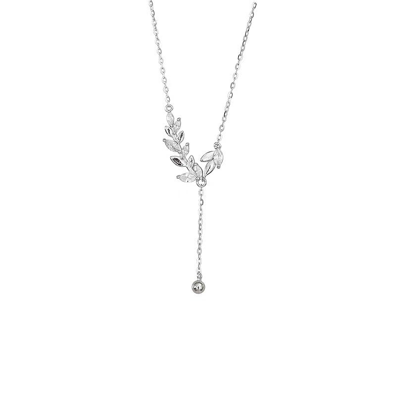 925 sterling silver wheat pendant necklace