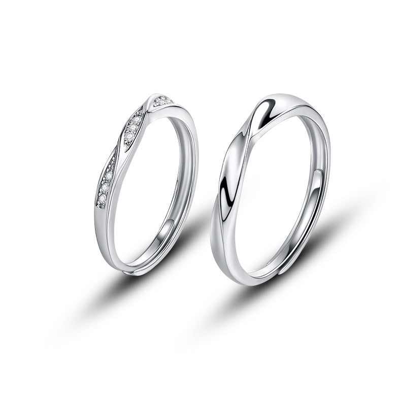 925 sterling silver couple ring for men and women