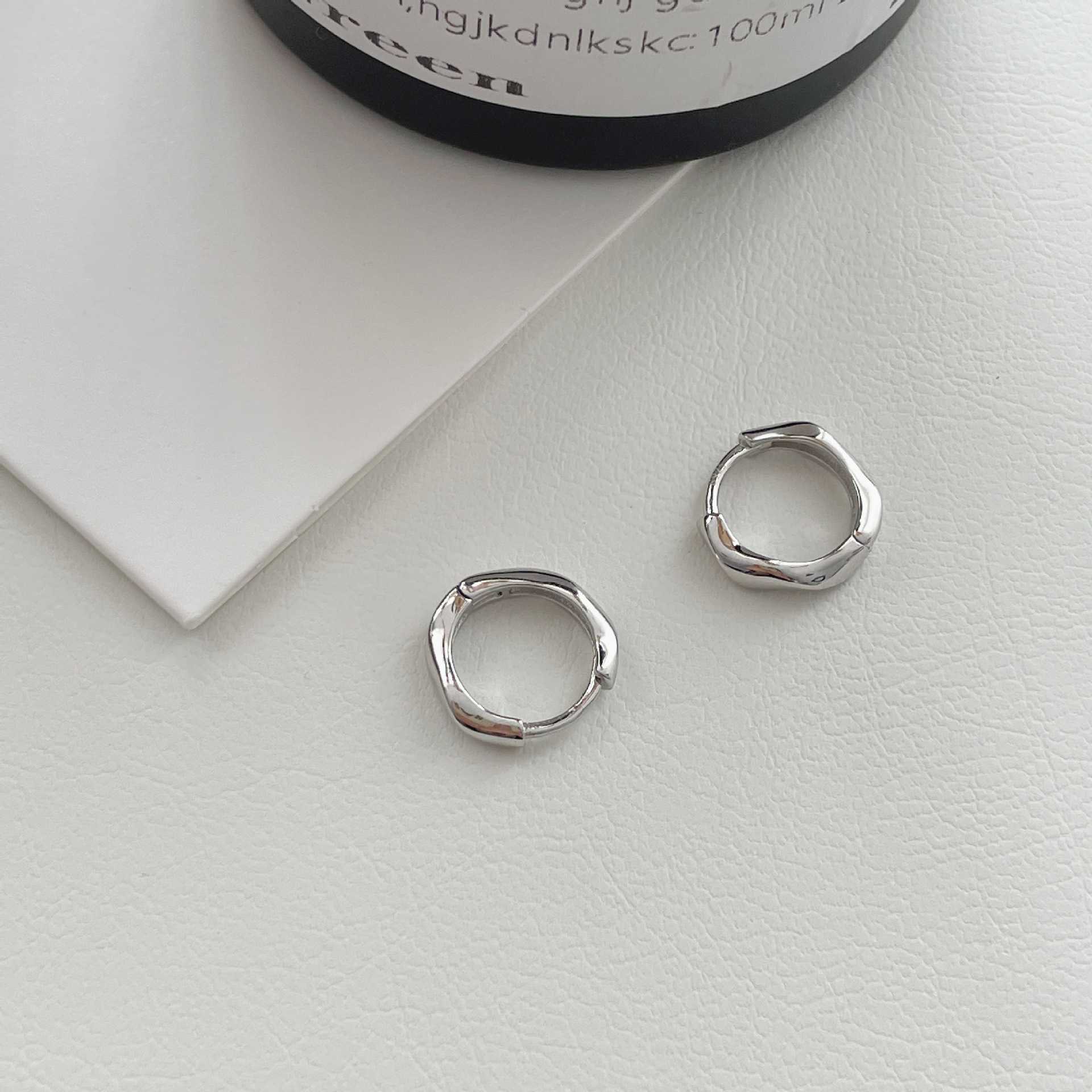 925 sterling silver circle earrings