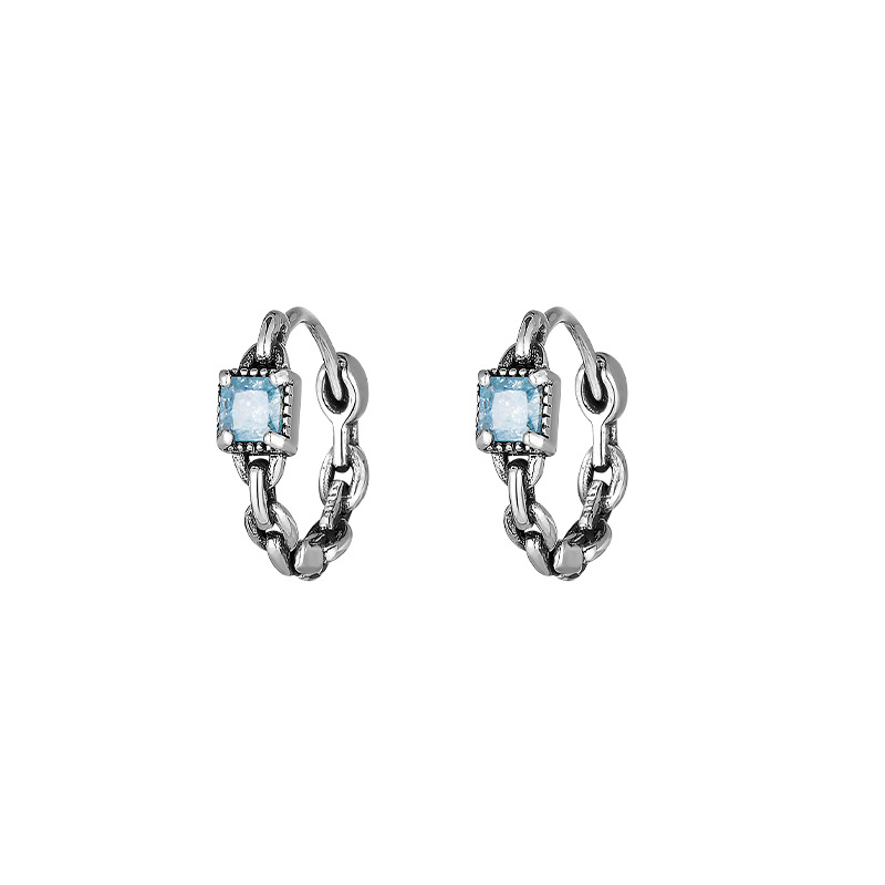 925 sterling silver earrings - silvery