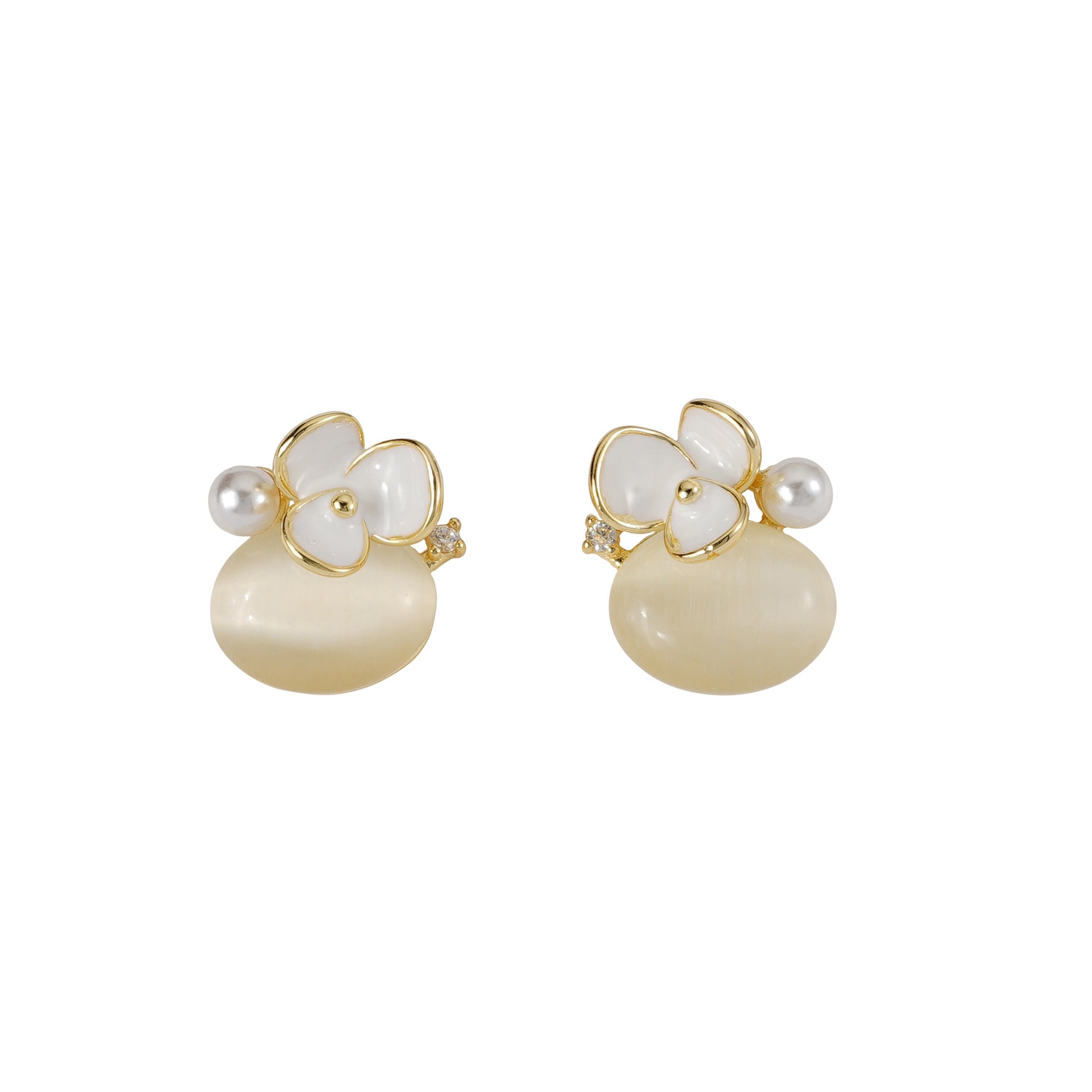 925 sterling silver flower earrings