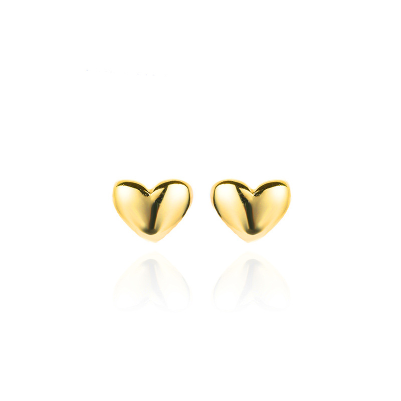 925 silver heart-shaped earrings