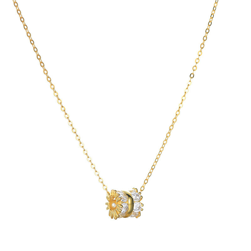 925 sterling silver pendant necklace - golden