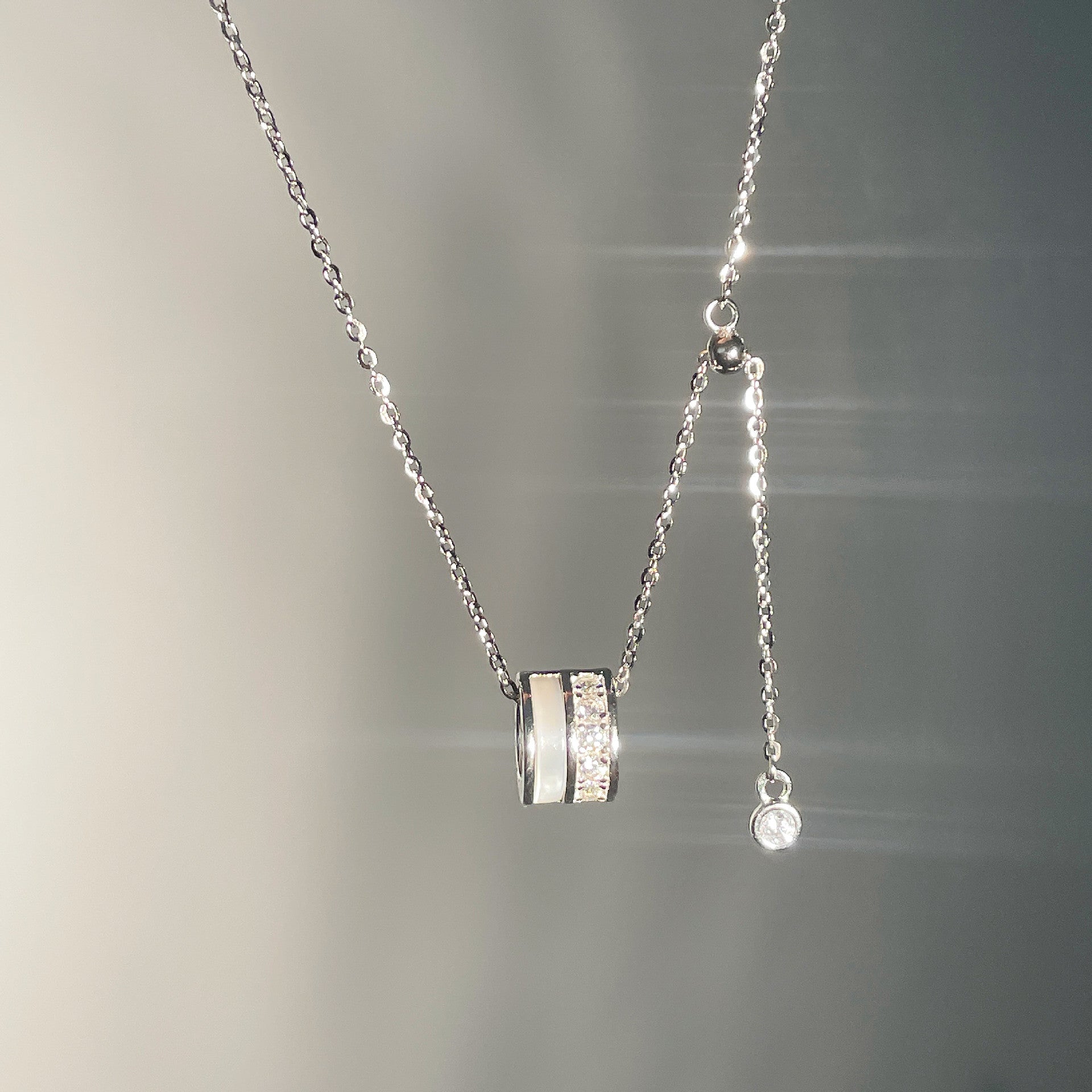 925 sterling silver tassel necklace - silvery