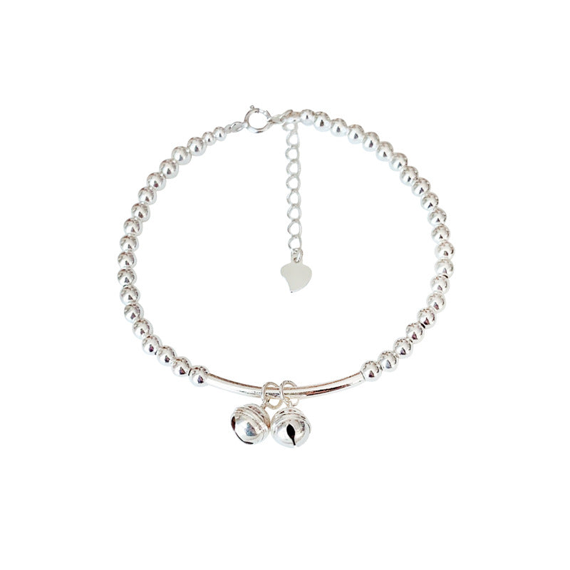 925 sterling silver bell bracelet - silvery