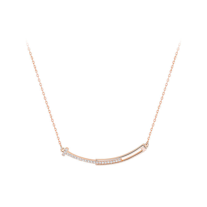 S925 sterling silver smile necklace