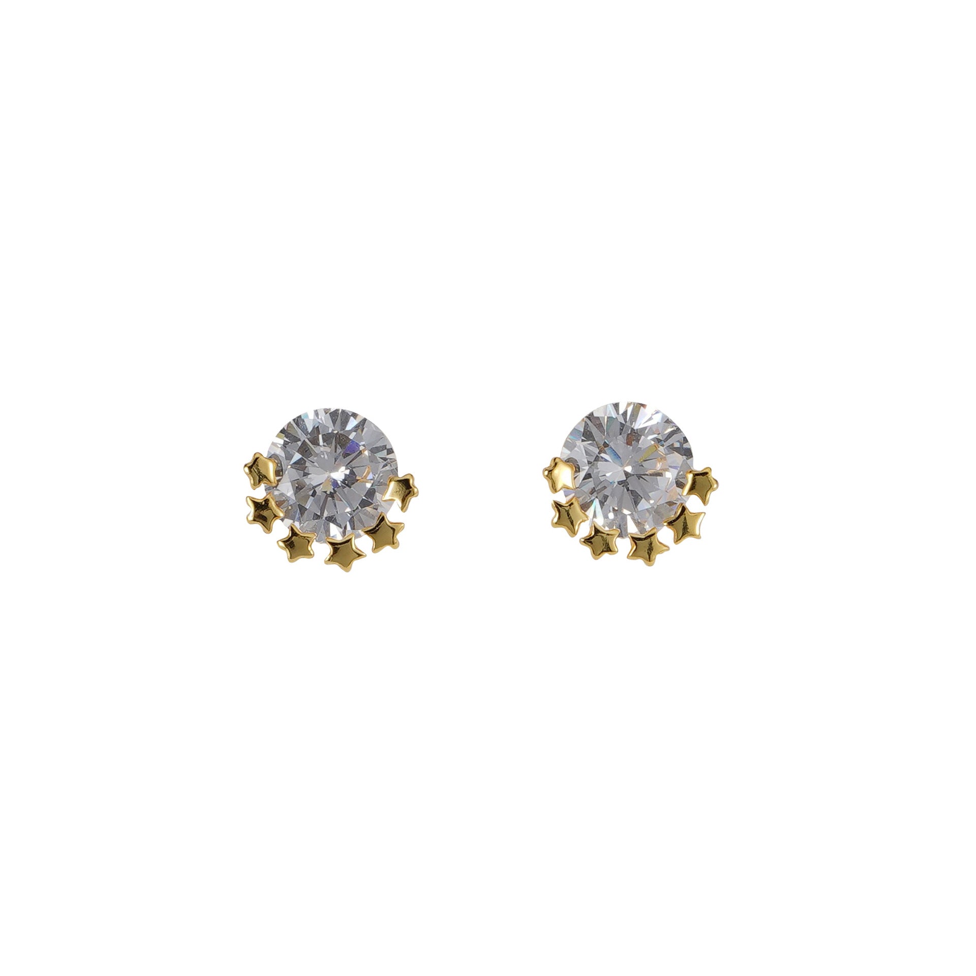 S925 sterling silver shiny zircon earrings