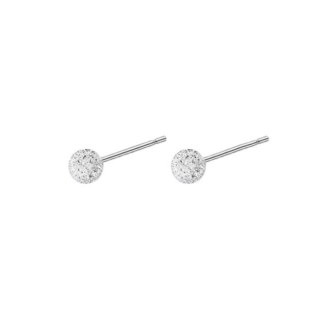 999 Silver Round Bead Ear Bone Nail - Silvery