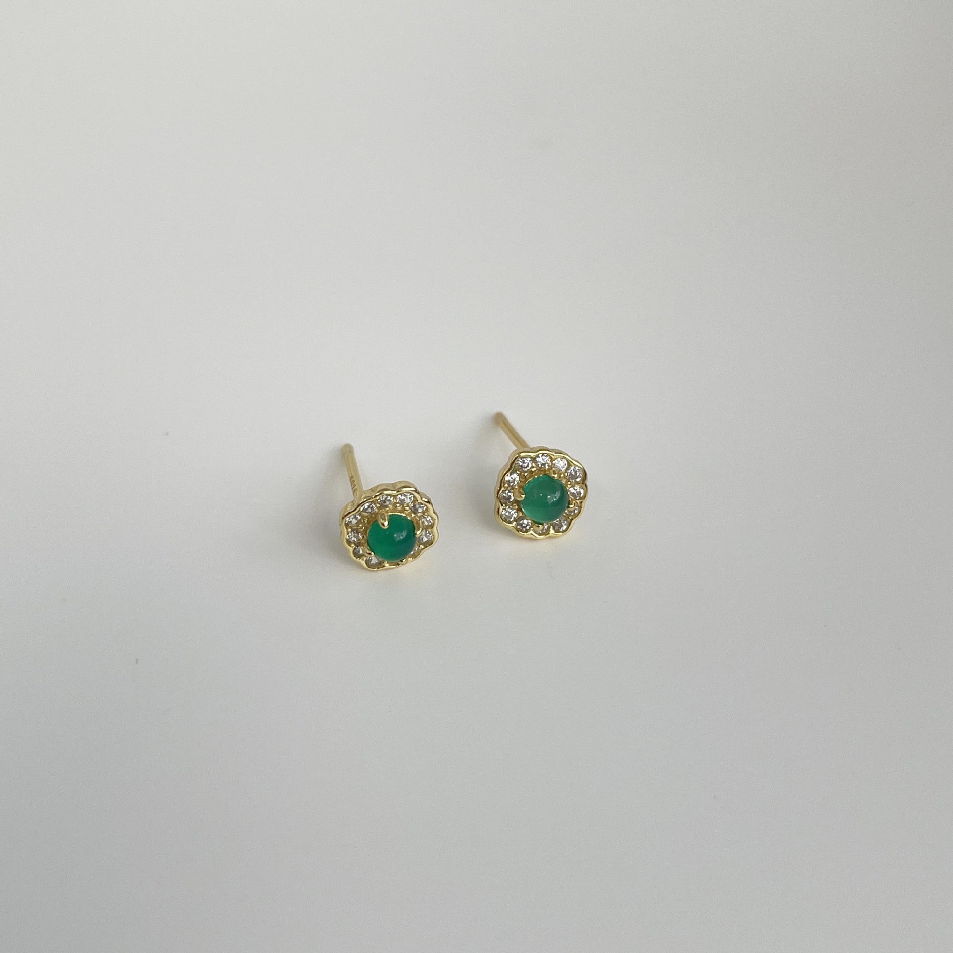 925 sterling silver chalcedony small square earrings