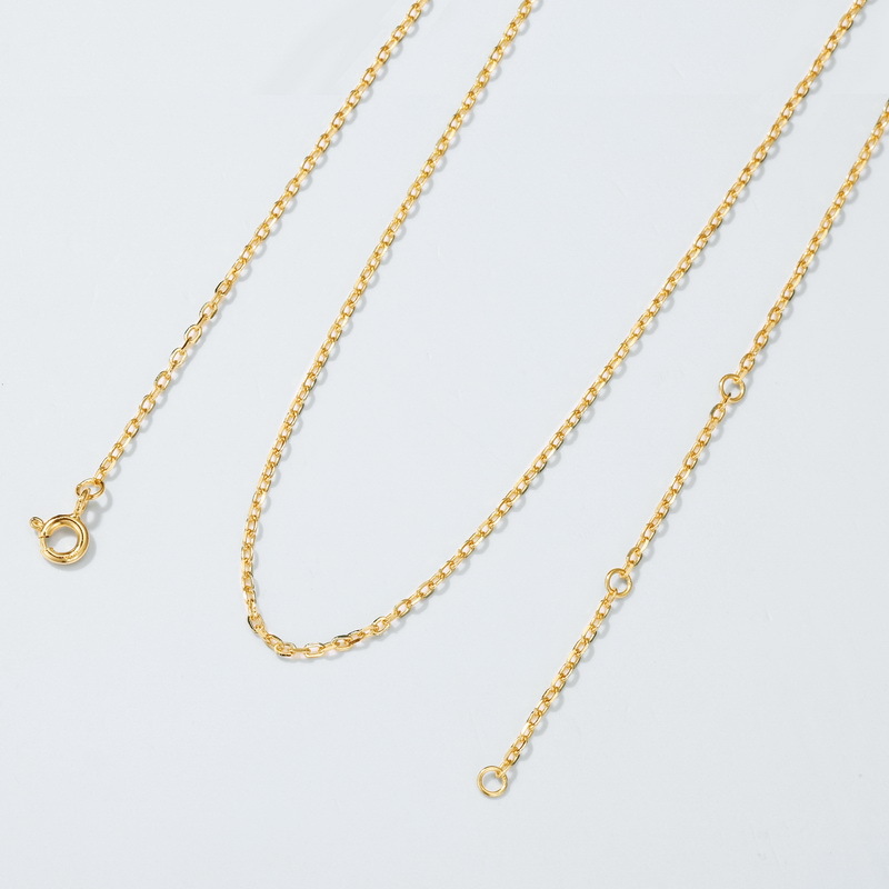 S925 Sterling Silver Gold Plated Adjustable Length Necklace